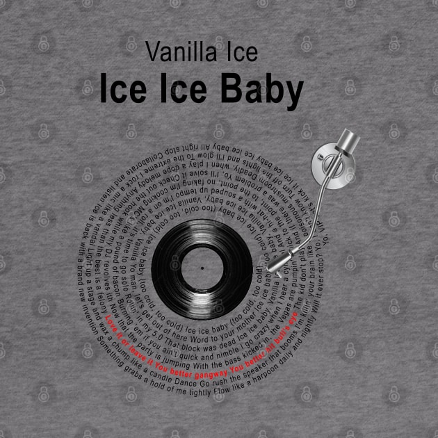 ICE ICE BABY LYRICS ILLUSTRATIONS by Vansa Design